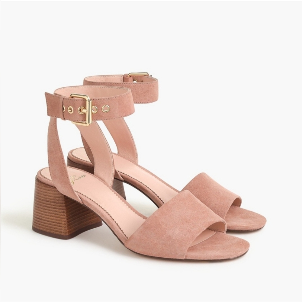 J. Crew Wide - Strap Penny Sandals in Suede, Frosted Taupe, 9.5 - Picture 13 of 13